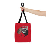Tote Bag: Treble Maker Design by Nina featuring Flounder the Purrmaid Playing Piano for Mouse Toy