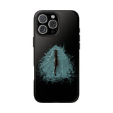 Fish at Heart Flounder Purrmaid Phone Case — Hand-Drawn Nautical Cat Design