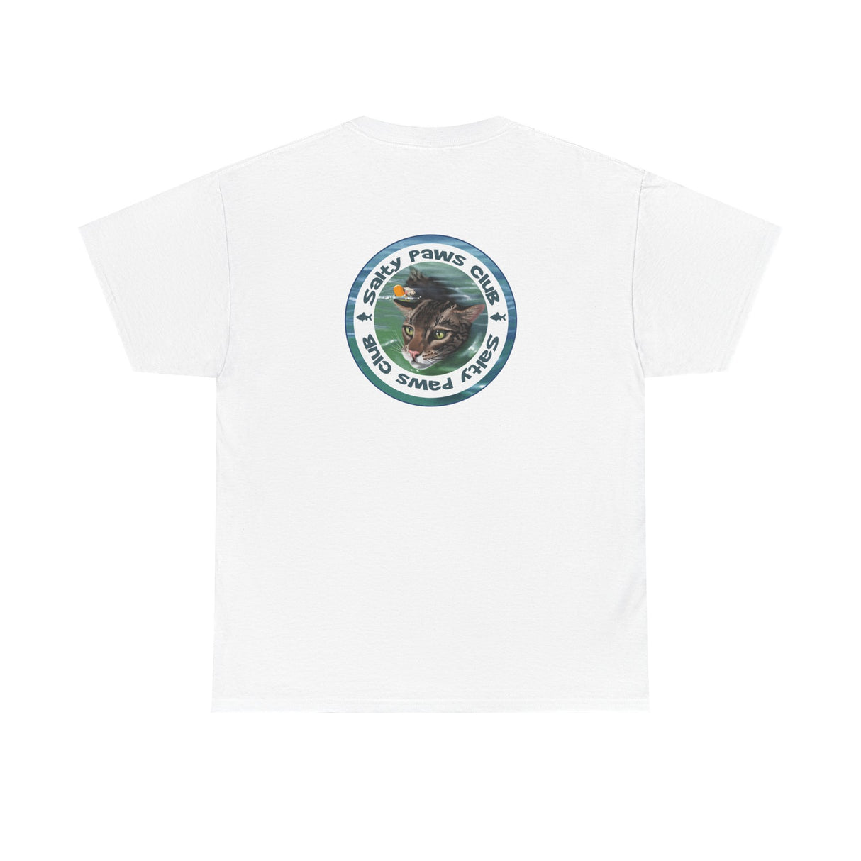 Salty Paws Club Tee — Flounder the Purrmaid & Life‑Vest Mouse Toy Shirt