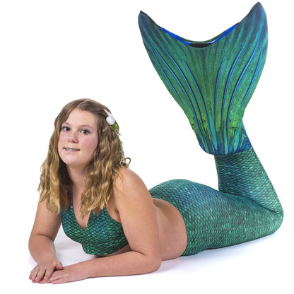 Siren Green Mermaid Tail + Monofin