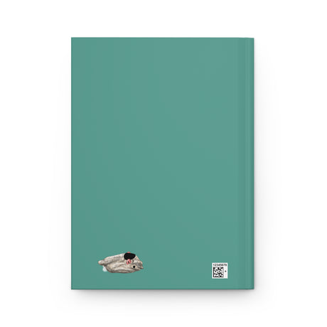 Flounder the Purrcasso hardcover journal with 150 lined pages, hand drawn by Nina Leipold, view 2