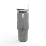 40oz Insulated Travel Mug — 'I Want to Be Where the People Aren't' Purrmaid Design