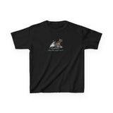 Kids Tee — "I Want to Be Where the People Aren't" Purrmaid Flounder Splash