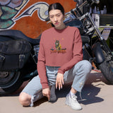 Stay Weird Cropped Sweatshirt — Flocahontas & Mouse Toy Artwork