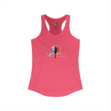 Women's Racerback Tank — "Paint With All the Colors of the Wind" Flounder the Purrcasso Art Tank
