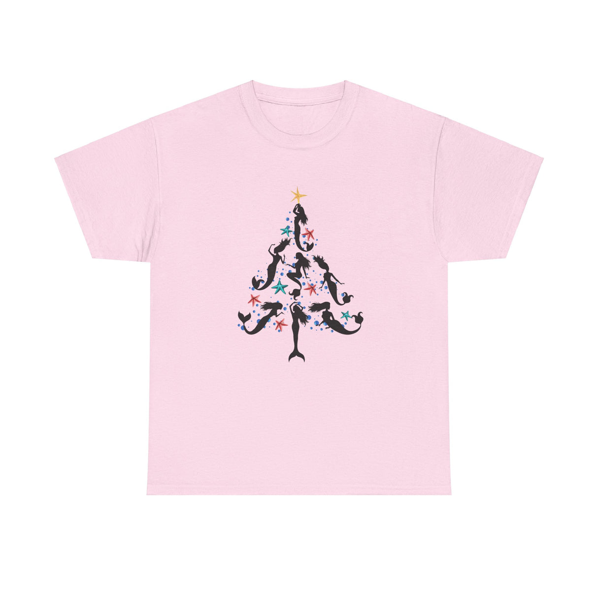 Adult Mermaid Christmas Tree T-Shirt