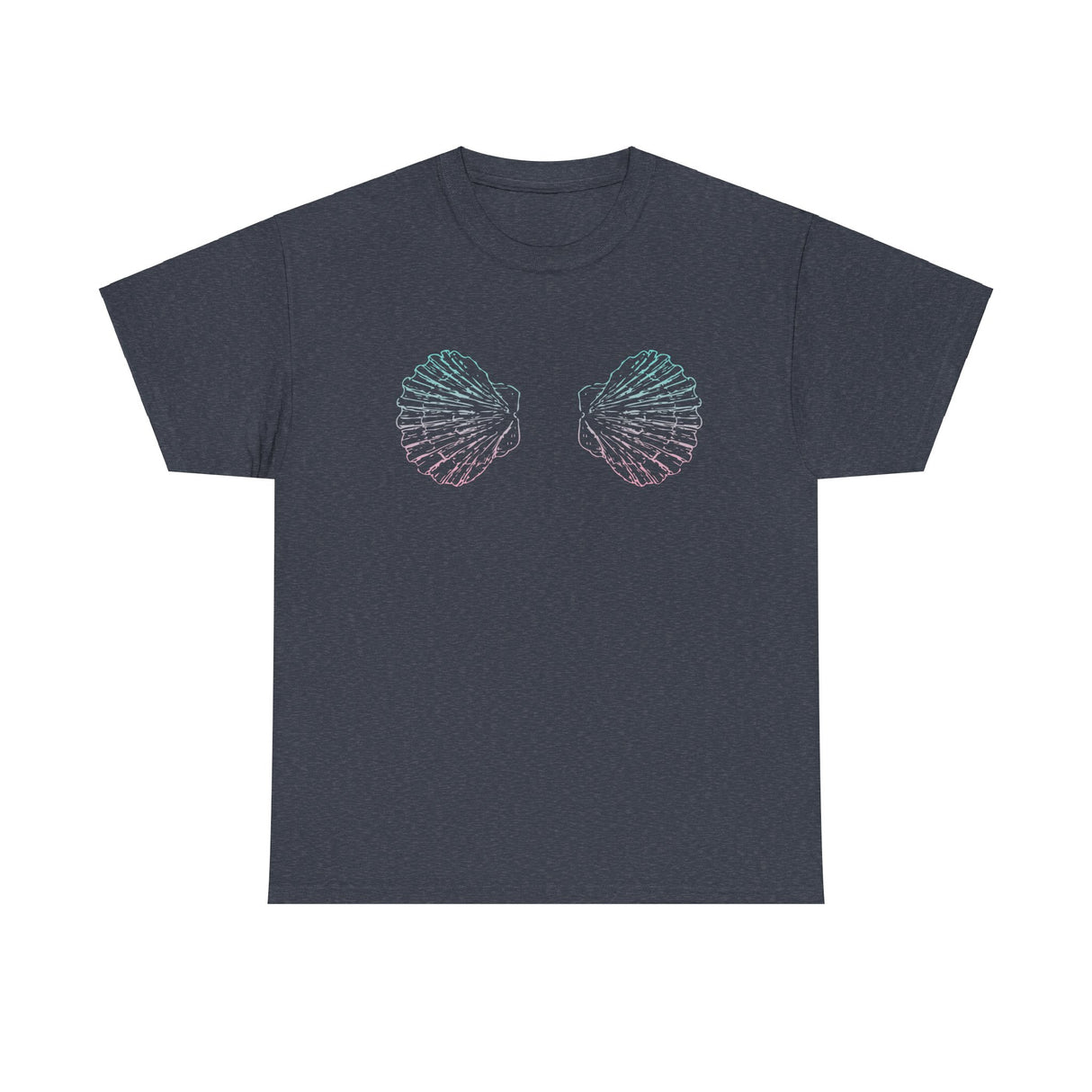 Seashell Bra Adult Gildan T-Shirt | Unisex Heavy Cotton Beach Tee
