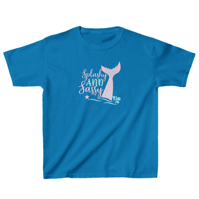Splashy and Sassy mermaid tee in sapphire