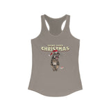 Flounder Cat “Bring Back Christmas” Women’s Racerback Tank – Festive Style