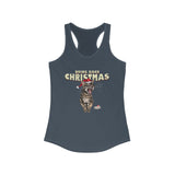 Flounder Cat “Bring Back Christmas” Women’s Racerback Tank – Festive Style