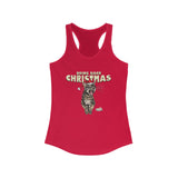 Flounder Cat “Bring Back Christmas” Women’s Racerback Tank – Festive Style