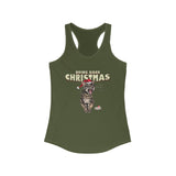 Flounder Cat “Bring Back Christmas” Women’s Racerback Tank – Festive Style