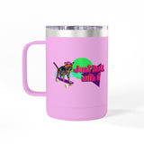Coffee Mug Tumbler - Just Roll with it Flounder the Purrmaid Design by Nina, 15oz