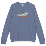 Flocahontas and Mouse Toy raglan crewneck - Heather Denim