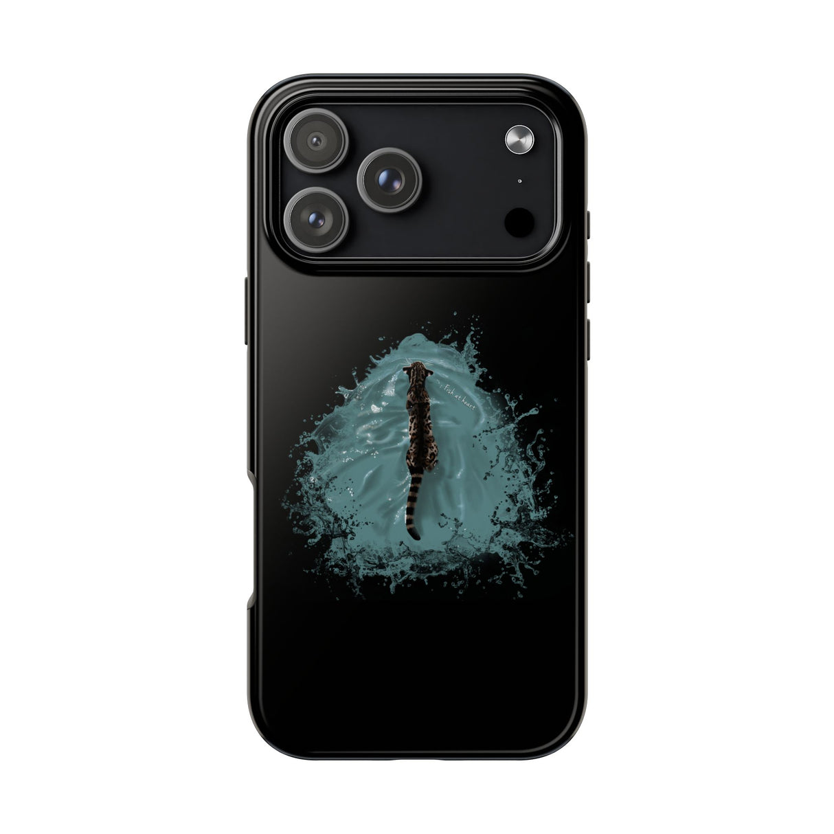Fish at Heart Flounder Purrmaid Phone Case — Hand-Drawn Nautical Cat Design