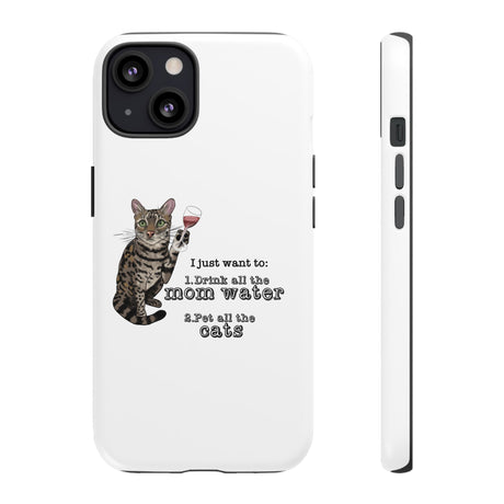"Mom Water" Tough Phone Case, hand drawn Flounder design by Nina Leipold