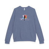 Paint With All The Colors Raglan Crewneck — Flounder the Purrcasso Artwork
