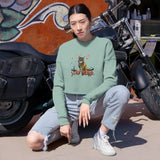Stay Weird Cropped Sweatshirt — Flocahontas & Mouse Toy Artwork