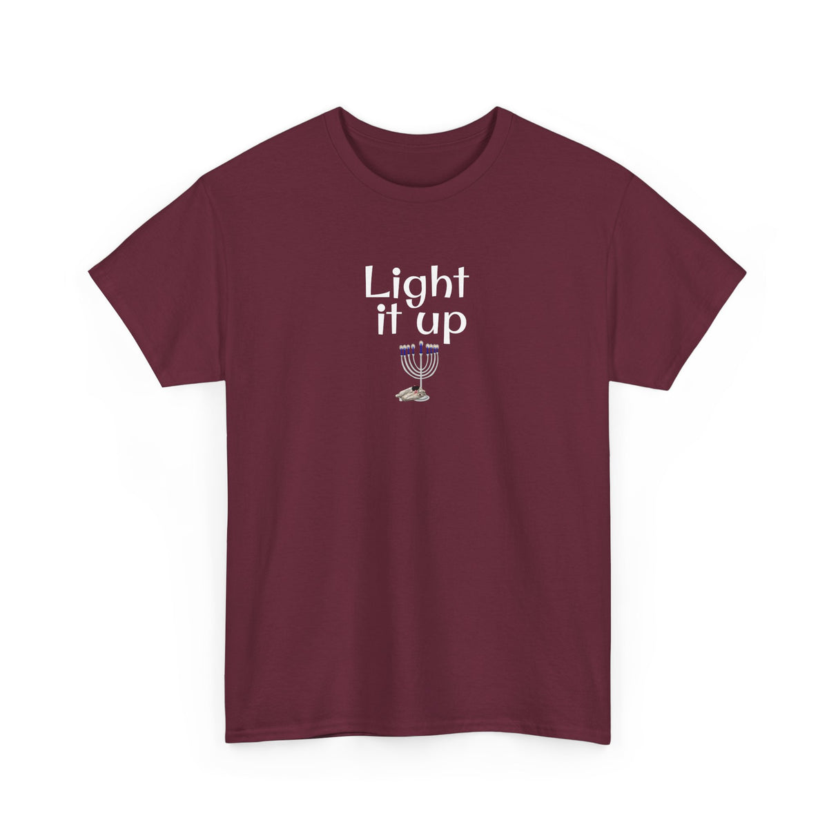 Light it Up Unisex Tee - Mouse Toy Menorah Design