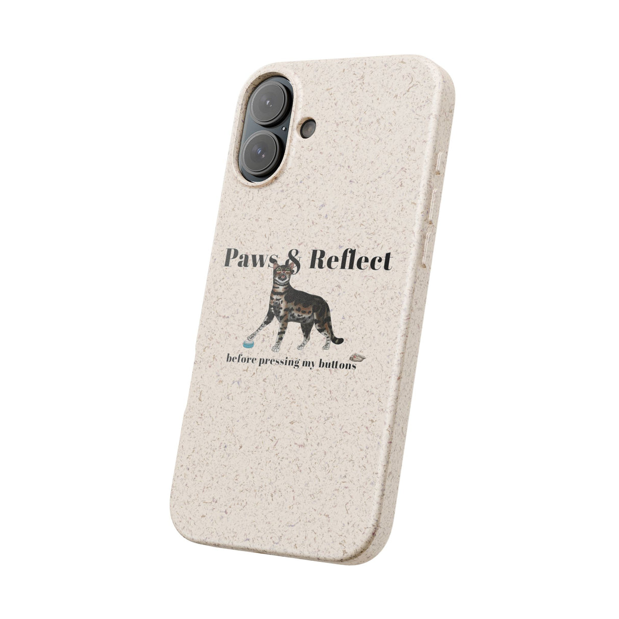 Phone Case - Paws and Reflect Biodegradable Case featuring Flounder the Purrmaid by Nina