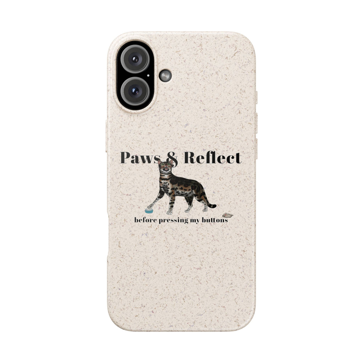 Phone Case - Paws and Reflect Biodegradable Case featuring Flounder the Purrmaid by Nina