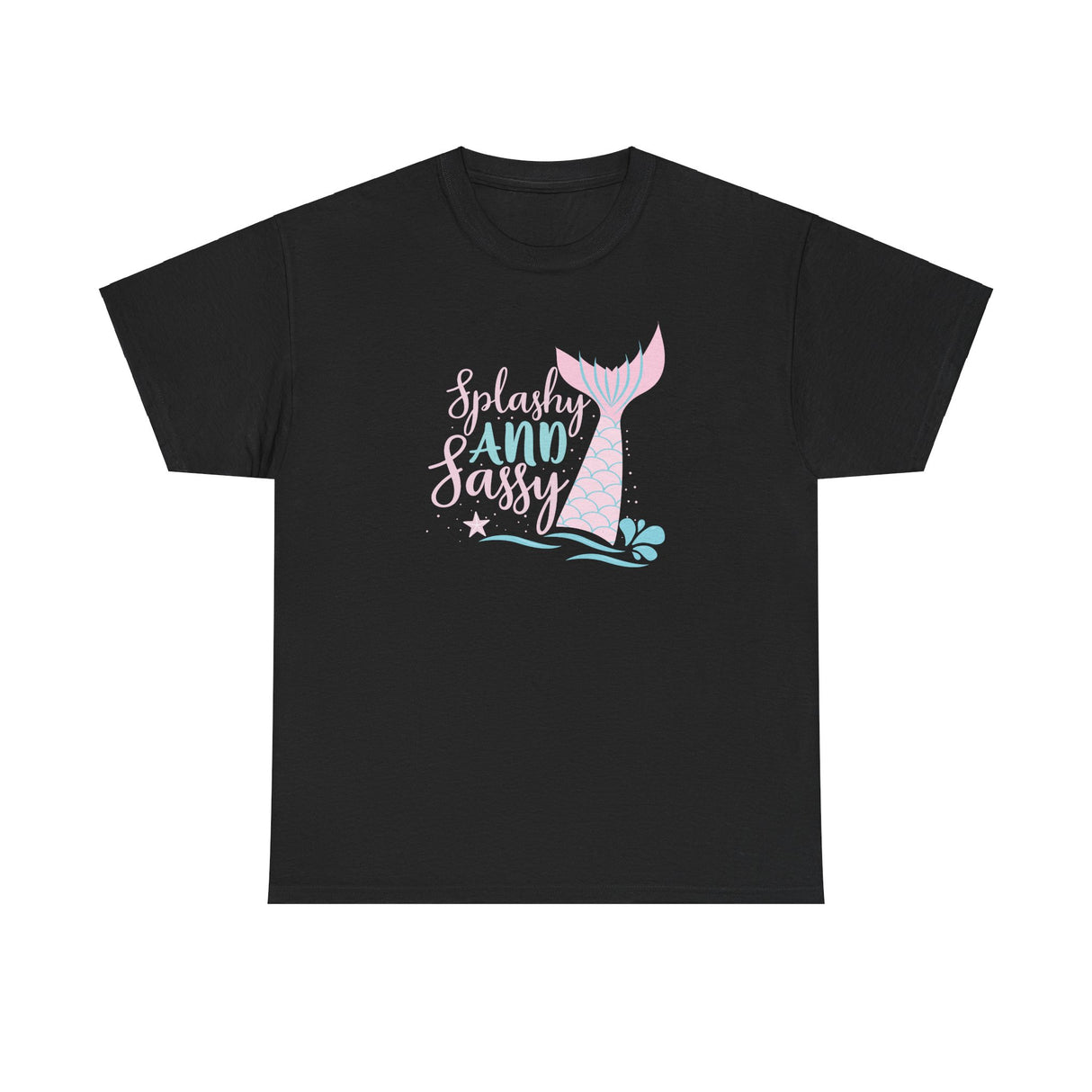 Mermaid Tee - Splashy and Sassy Unisex Heavy Cotton