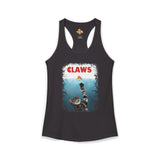 Purrmaid Flounder Claws Tank — Women's Racerback Tank with 'Shark-Like' Cat Catch Design