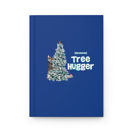 Christmas Tree Hugger hardcover journal with 150 lined pages, hand drawn by Nina Leipold