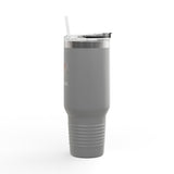 40oz Insulated Travel Mug — “I Said What I Said” Flounder Talking Pet Buttons Design