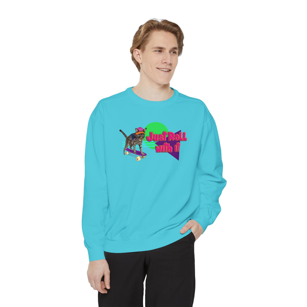 Sweatshirt - Just Roll with it Flounder the Purrmaid Design by Nina