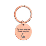 Inspired by Fiki Stainless Steel Keychain — "Forever in My Heart" Paw Print Engraved