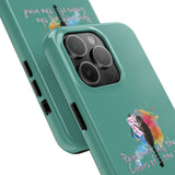 Tough Phone Case — "paint with all the colors of the wind" Flounder the Purrcasso Art