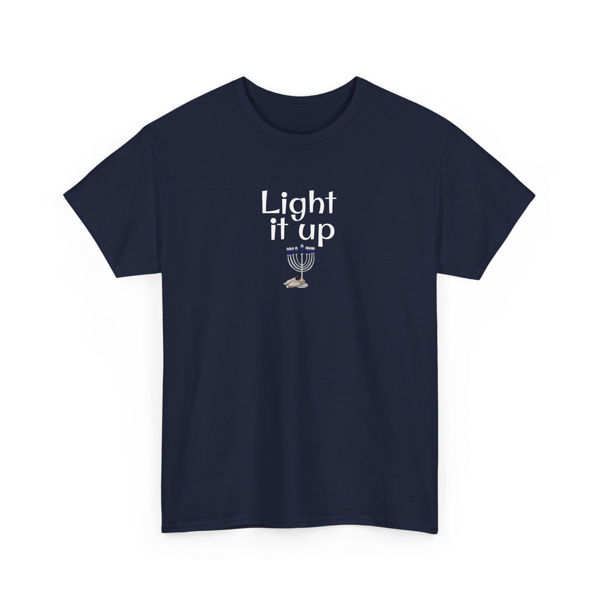 Light it Up Unisex Tee - Mouse Toy Menorah Design
