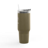 40oz Insulated Travel Mug — “I Said What I Said” Flounder Talking Pet Buttons Design
