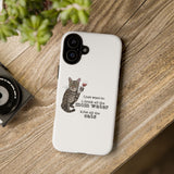 Flounder the Talking Cat Wine Glass Phone Case – "II just want to drink all the mom water"