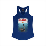Purrmaid Flounder Claws Tank — Women's Racerback Tank with 'Shark-Like' Cat Catch Design