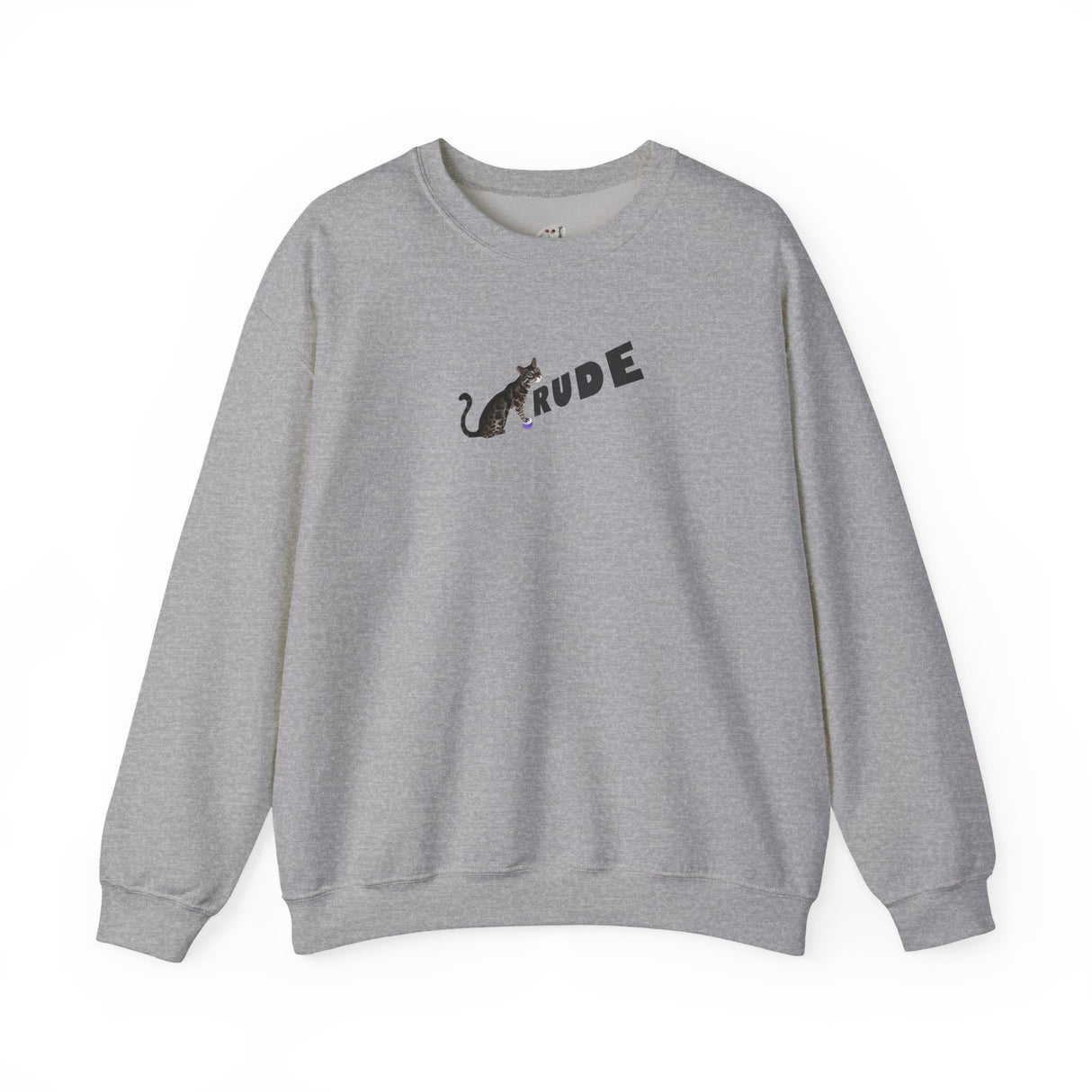 Flounder 'RUDE' Button Sweatshirt — Hand-Drawn Flounder Design