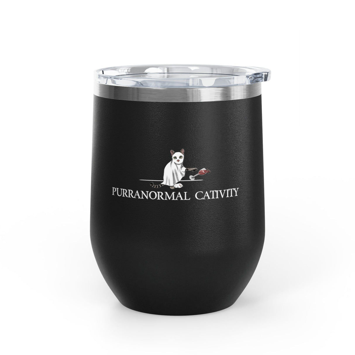 Wine Tumbler - Purranormal Cativity Design - 12oz
