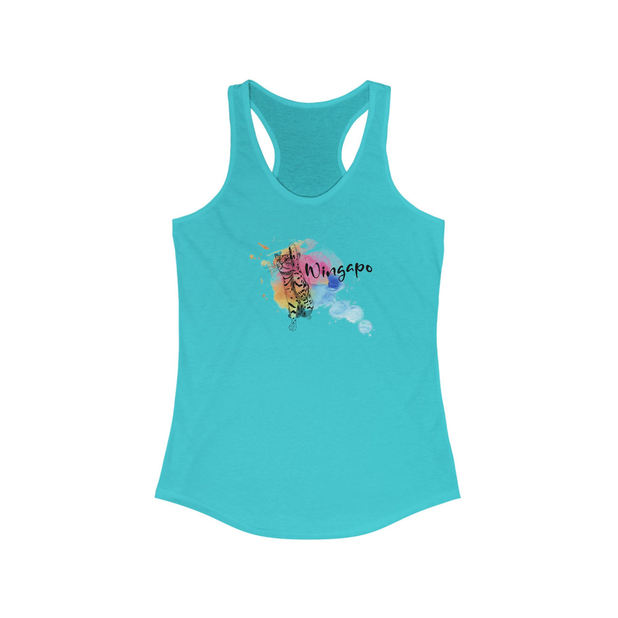 Racerback Tank - Wingapo Watercolor Design with Flounder the Purrmaid by Nina