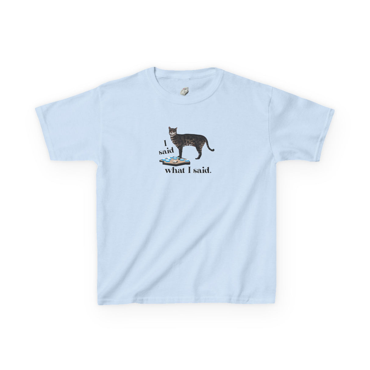 Kids Tee — "I Said What I Said" Flounder Talking Pet Buttons Design