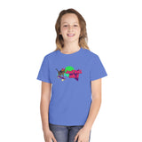 Youth Tee - Just Roll with it Flounder the Purrmaid Skateboard Design by Nina