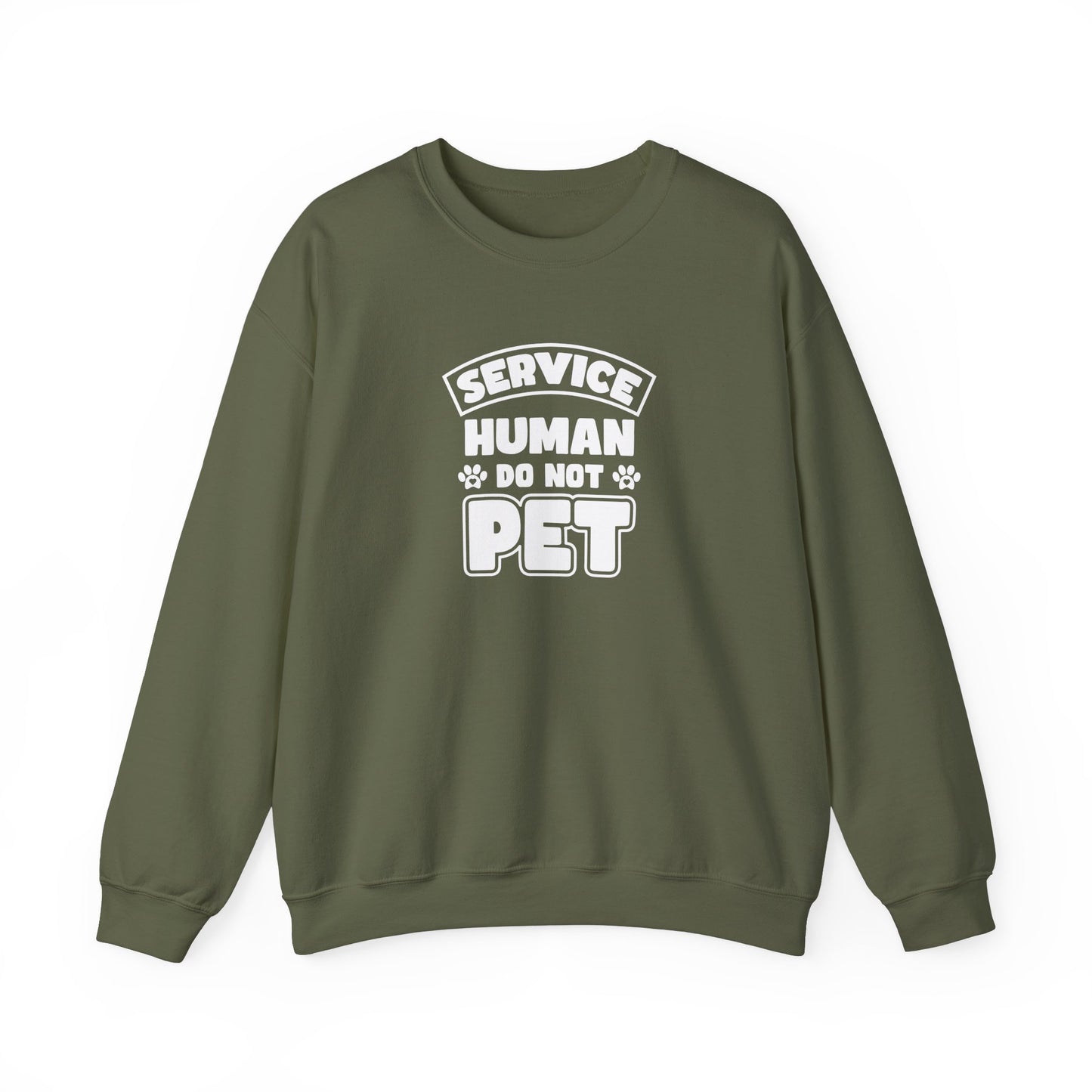 Pet Lover Unisex Sweatshirt - 'Service Human Do Not Pet'