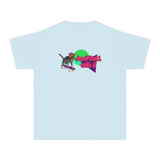 Youth Tee - Just Roll with it Flounder the Purrmaid Skateboard Design by Nina