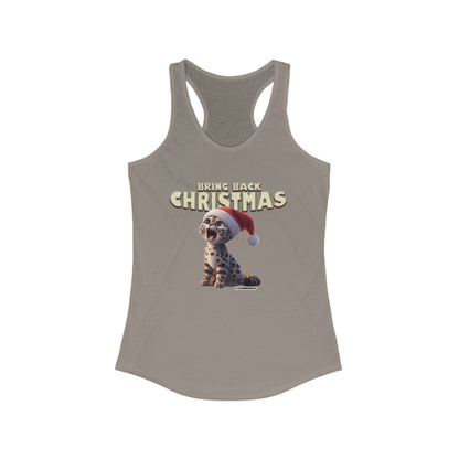 Flounder Cat “Bring Back Christmas” Women’s Racerback Tank – Festive Style