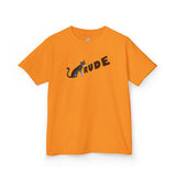 Kids "RUDE" Flounder T-Shirt — Flounder the Purrmaid Eye Roll Tee