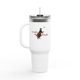 Insulated Travel Mug — "Tricks for Treats" Flounder Halloween Ballet Design