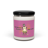Scented Soy Candle, 9oz - Bravery Tutu design featuring Flounder with Mouse Toy by her side