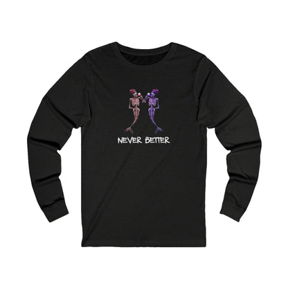 Mermaid Skeletons Long Sleeve Tee - Never Better Design