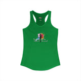 Women's Racerback Tank — "Paint With All the Colors of the Wind" Flounder the Purrcasso Art Tank