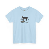 I Said What I Said Flounder Graphic Tee — Hand-Drawn Talking Pet Buttons